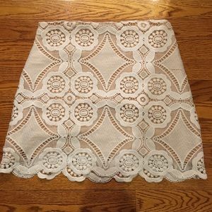 Abercrombie White lace skirt